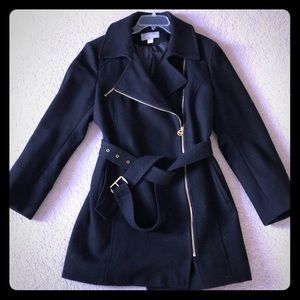 Michael Kors Asymmetrical Zip - Coat Sz. XL, Black